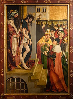 Ecce homo (1502), por Jörg Breu, o Velho (1475/1480-1537). Altar da Abadia de Melk, Baixa Áustria. (definição 3 955 × 5 348)