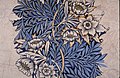 Blocks for woodblock printing on textiles are often far from square, as shown in this 1873 design by William Morris for Morris and Company.