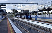 Platform view of rebuilt Rosanna station, 2018