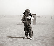 Garçon de l'Oklahoman à l'époque du Dust Bowl. 1936 Pour la FSA