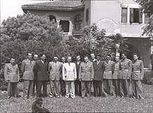 Josip Broz Tito with representatives of UDBA, 1951. Prijem predstavnika UDBE kod marsala Tita, 1951.jpg