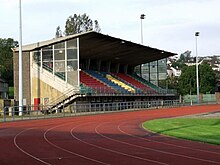 Ravenscraig Stadium hosted the first official match played by the Scotland women's team, in November 1972. Ravenscraig Stadium - geograph.org.uk - 996781.jpg