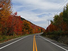 Route-212 près du mont Scotch vers Woburn.