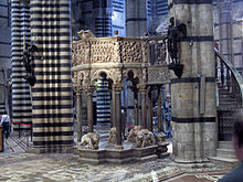 The pulpit and the mosaic floor Siena.Duomo.pulpit02.jpg