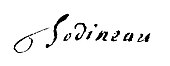signature de Jean-Pierre-Étienne-Lazare Bodineau