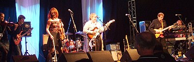 Playing the Acoustic Stage at the 2008 Glastonbury Festival.