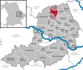 Poziția Stallwang pe harta districtului Straubing-Bogen