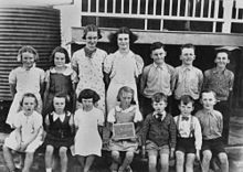 Students of Stony Creek State School, Queensland, 1939 StateLibQld 1 78509 Students of Stony Creek State School Woodford, Queensland, 1939.jpg