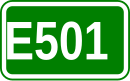 Zeichen der Europastraße 501