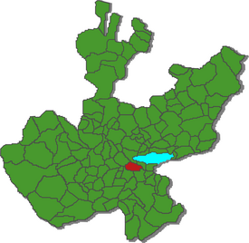 Localização de Teocuitatlán de Corona em Jalisco