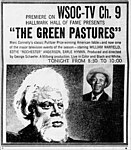 Advertisement for The Green Pastures