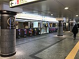 リニューアル後のJR上野駅方面改札口（2018年1月4日）