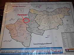 Location of Torawari in Hangu District