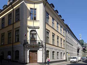 Västra Trädgårdsgatan 13 (Wachtmeisterska huset) och 15 (Tändstickspalatset).