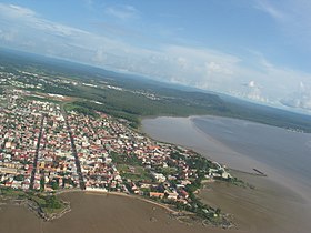 Vue aérienne de Cayenne