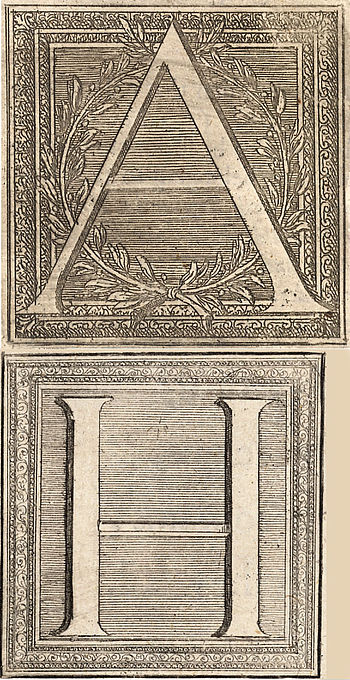 Wenceslas Hollar - Larger capital letters on a...