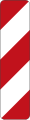 Zeichen 605-10 Leitbake – Schraffenbake – Aufstellung rechts; 1000 × 250 mm