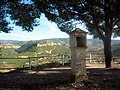 Estación XIV del Viacrucis de Ademuz (Valencia): Detalle de ubicación del pilón.