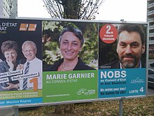 Election fribourg, affiches pour le 2ème tour au Conseil d'Etat, 2011