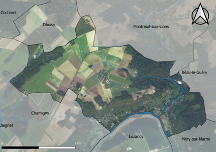 Carte orhophotogrammétrique de la commune.