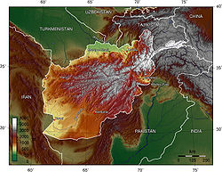 Topography of Afghanistan