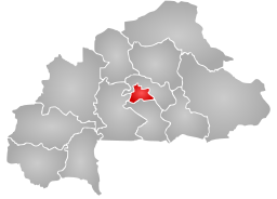 Regionens beliggenhed i Burkina Faso.