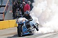 Top Fuel Drag Bike beim Burn-out