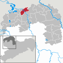 Kaart van Bad Düben