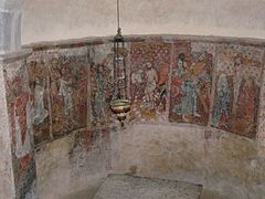 Les fresques du chœur de Saint-Blaise.