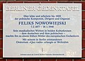 Tablica pamiątkowa na fasadzie kościoła św. Pawła w Berlinie, w którym Feliks Nowowiejski do 1909 był organistą i dyrygentem chóru[21]