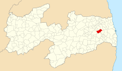 Localização de Mulungu na Paraíba