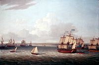 The British fleet entering Havana in 1762 British fleet entering Havana.jpg