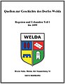 Quellen zur Geschichte des Dorfes Welda Teil I