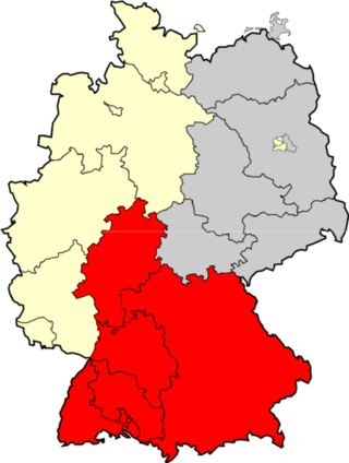 Territoire de la Oberliga Süd de 1950 à 1963