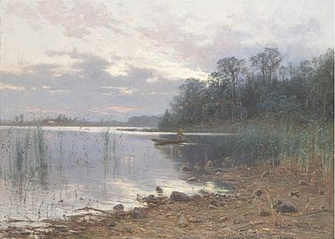 Insjölandskap i skymning (1887)