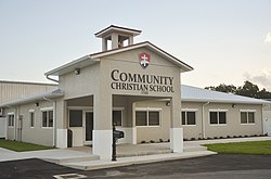 The Community Christian School administrative building was dedicated on August 30, 2017.