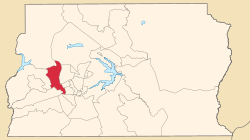 Location of Taguatinga in the Federal District