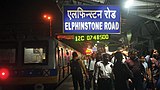 A Churchgate-bound train on Elphinstone Road Station