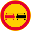 Ohittaminen kielletty/Omkörningsförbud