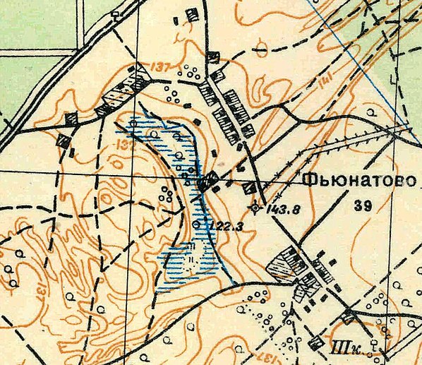 План деревни Фьюнатово. 1931 год