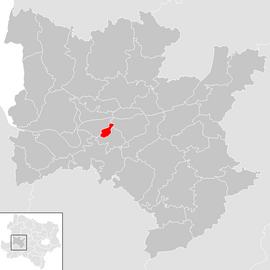 Poloha obce Golling an der Erlauf v okrese Melk (klikacia mapa)