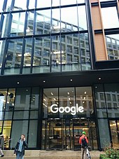 Entrance of building where Google and its subsidiary Deep Mind are located at 6 Pancras Square, London Google-Deep Mind headquarters in London, 6 Pancras Square.jpg