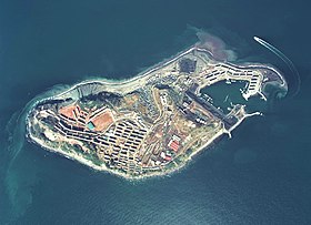Vue satellite de l'île.