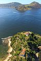 Vista de cima com todas as construções em destaque