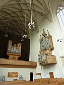 Opstelling orgelkas in de Koorkerk in Middelburg
