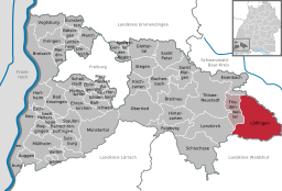 Läget för Löffingen i Landkreis Breisgau-Hochschwarzwald