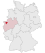Lage des Kreises Wesel in Deutschland. 
 PNG