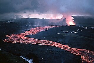 Effusive Phase der Eruptionsserie Krafla­feuer: Lavaströme und -fontainen (1984)