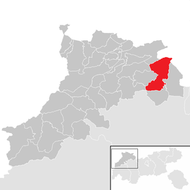 Poloha obce Lermoos v okrese Reutte (klikacia mapa)