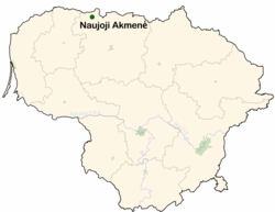 (litevsky) Naujoji Akmenė na mapě